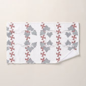 Bladeren En Asterisken Wit Bad Handdoek (Handdoek)