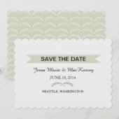 bladeren en banner save the date (Voorkant / Achterkant)