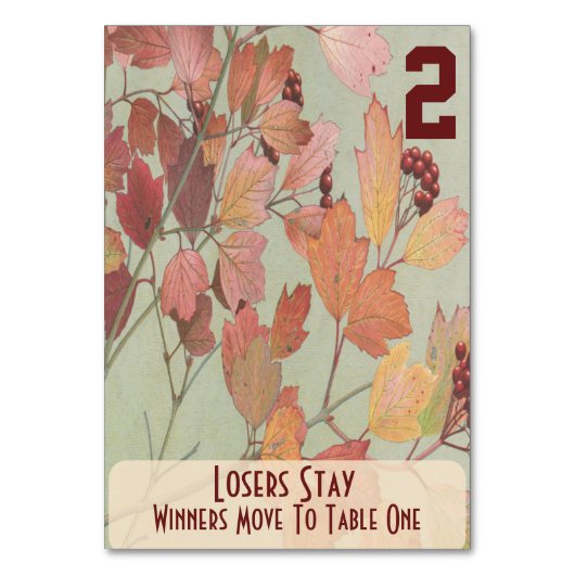 Bladeren en bessen Bunco #2 Kaart (Voorkant)