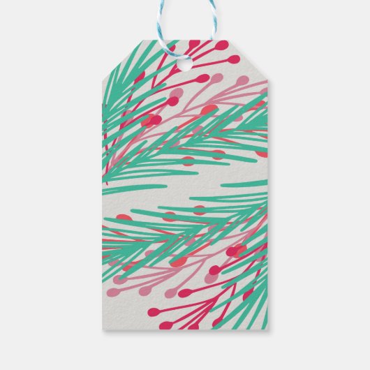 Bladeren en bessen cadeaulabel (Achterkant)