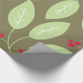 bladeren en bessen cadeaupapier (Hoek)