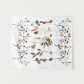 Bladeren en bessen Elegant Floral Wandkleed (Voorkant (horizontaal))