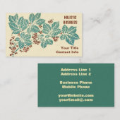 bladeren en bessen kruidengeneesmiddelen visitekaartje (Voorkant / Achterkant)