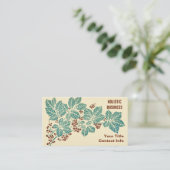 bladeren en bessen kruidengeneesmiddelen visitekaartje (Staand voorkant)