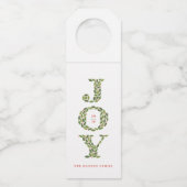 Bladeren en bessen Label met witte flesjes (Voorkant)