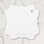 Bladeren en bessen op Merry Christmas Bracket Bedankjes Labels (Achterkant)