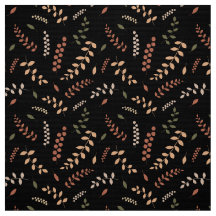 Bladeren en bessen op zwart