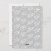 Bladeren en bessen rood grijs Vrolijk kerstfeest f Feestdagenkaart (Achterkant)