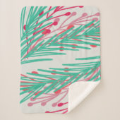 Bladeren en bessen sherpa deken (Voorkant)