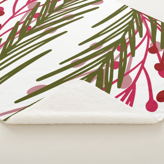 Bladeren en bessen sherpa deken (3/4)