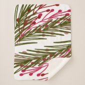 Bladeren en bessen sherpa deken (Voorkant)