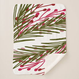 Bladeren en bessen sherpa deken