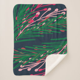 Bladeren en bessen sherpa deken