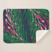 Bladeren en bessen sherpa deken (Voorkant (horizontaal))