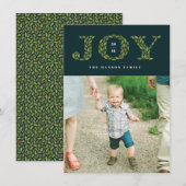 Bladeren en bessen Vakantie Fotokaart Feestdagenkaart (Voorkant / Achterkant)