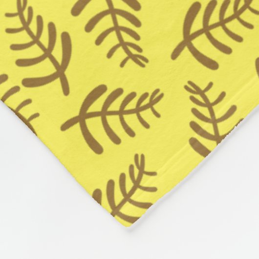 Bladeren en bladeren fleece deken (Hoek)