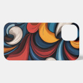 Bladeren en bloemen iPhone hoesje (Achterkant horizontaal)