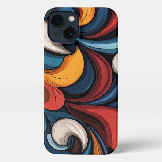 Bladeren en bloemen iPhone hoesje (Achterkant)