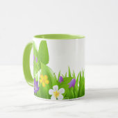 Bladeren en bloemen mok (Voorkant links)