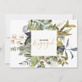 Bladeren en bloemkruid, aan de rand gebonden aankondiging (Voorkant)