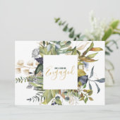 Bladeren en bloemkruid, aan de rand gebonden aankondiging (Staand voorkant)