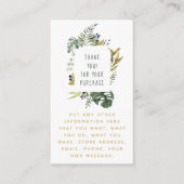 Bladeren en bloemkruid, bloemrand informatiekaartje (Voorkant)