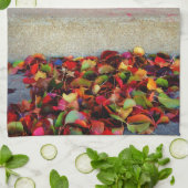 Bladeren en deuren theedoek (Gevouwen)