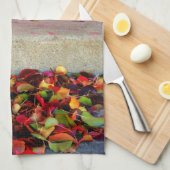 Bladeren en deuren theedoek (Quarter Fold)