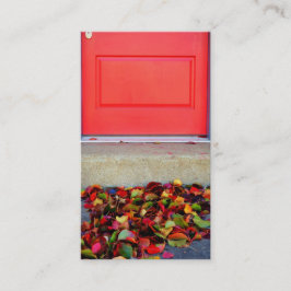 Bladeren en deuren visitekaartje