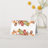 Bladeren en eikels plaatskaartje (Voorkant)