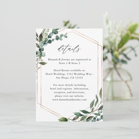 Bladeren en Eucalyptus Gold LG Informatiekaartje (Staand voorkant)