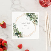 Bladeren en Eucalyptus Gold Name 2 Servet (Insitu)