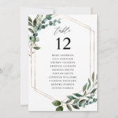 Bladeren en Eucalyptus Gold-tabel Kaart (Voorkant)