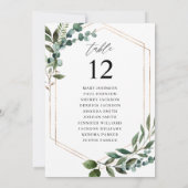 Bladeren en Eucalyptus Gold-tabel Kaart (Achterkant)