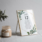 Bladeren en Eucalyptus Gold-tabel Kaart