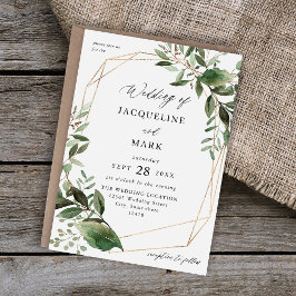 Bladeren en Eucalyptus Gold Weddenschap Kaart