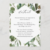 Bladeren en eucalyptus Rustic LG Informatiekaartje (Voorkant)