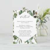 Bladeren en eucalyptus Rustic LG Informatiekaartje (Staand voorkant)