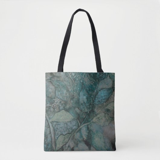 Bladeren en groenen tote bag (Voorkant)
