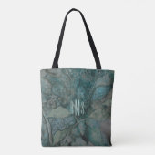Bladeren en groenen tote bag (Achterkant)