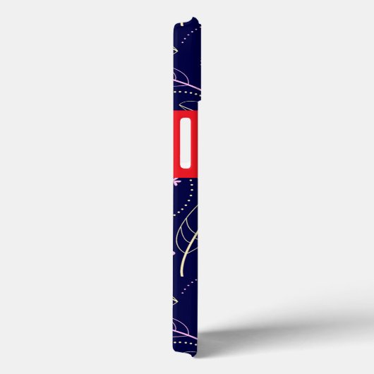 Bladeren en hartbloemen op speciaal gepersonalisee Case-Mate iPhone case (Achterkant / Rechts)