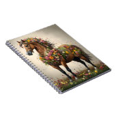 Bladeren en hoeven: Brown Horse Fantasy Garden, Notitieboek (Rechterzijde)