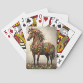 Bladeren en hoeven: Brown Horse Fantasy Garden, Pokerkaarten (Achterkant)