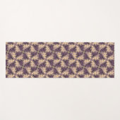 Bladeren en kalkoenen - paars geel yogamat (Voorkant (horizontaal))