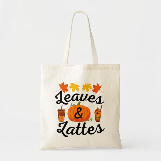 Bladeren En Latte Herfst Autumn Tote Bag (Voorkant)