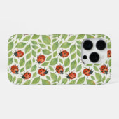 Bladeren en Lieveheersbeestjes iPhone Hoesje (Achterkant horizontaal)