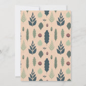 Bladeren en paddenstoelen | Rustisch Baby shower v Kaart (Achterkant)