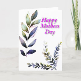 bladeren en planten Moederdag Bedankkaart