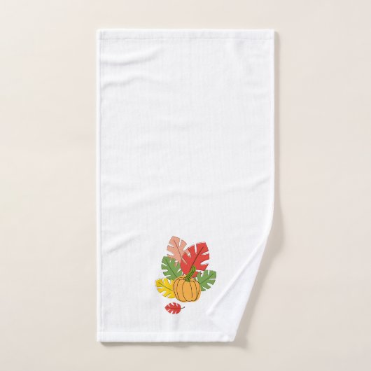 Bladeren en pompoenen bad handdoek (Handdoek)