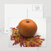 Bladeren en pompoenen briefkaart (Voorkant / Achterkant)